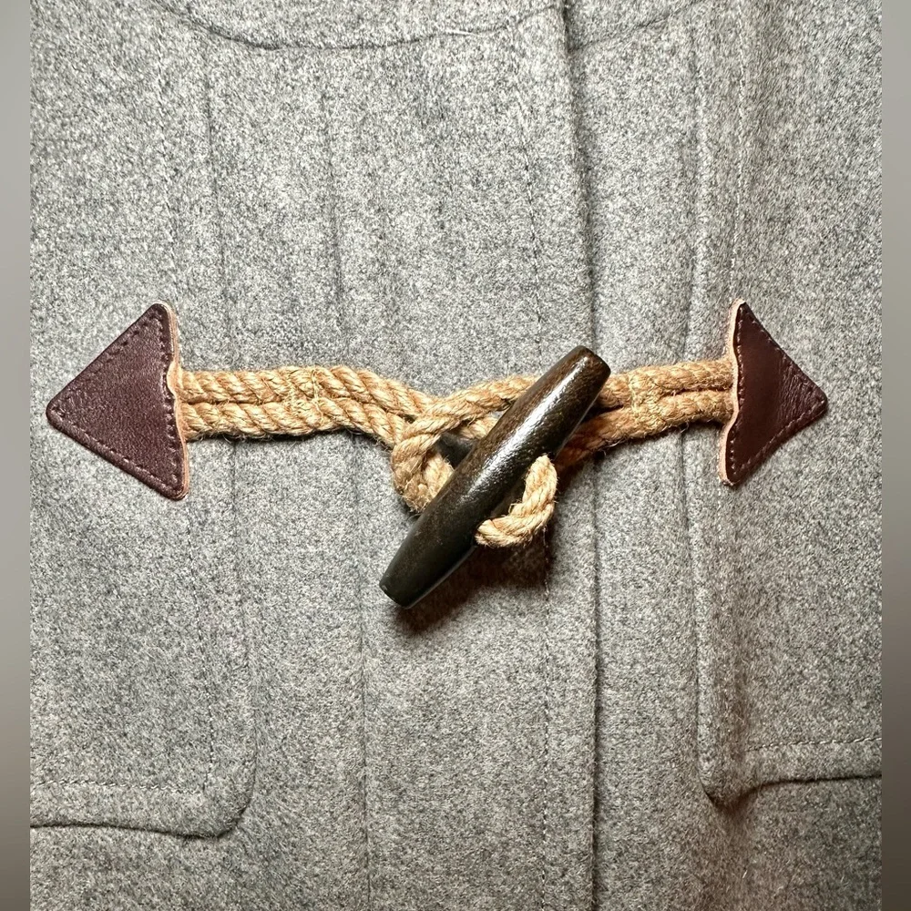 J. Crew gray classic duffle coat with toggles Size 12 - Picture 5 of 16